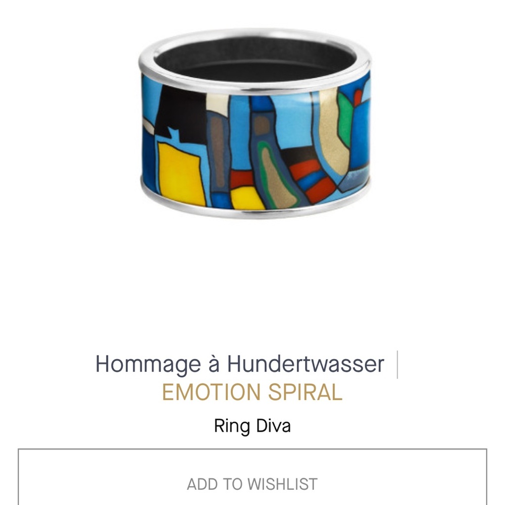 Frey Wille- Colorful Abstract Diva Ring-Size 7